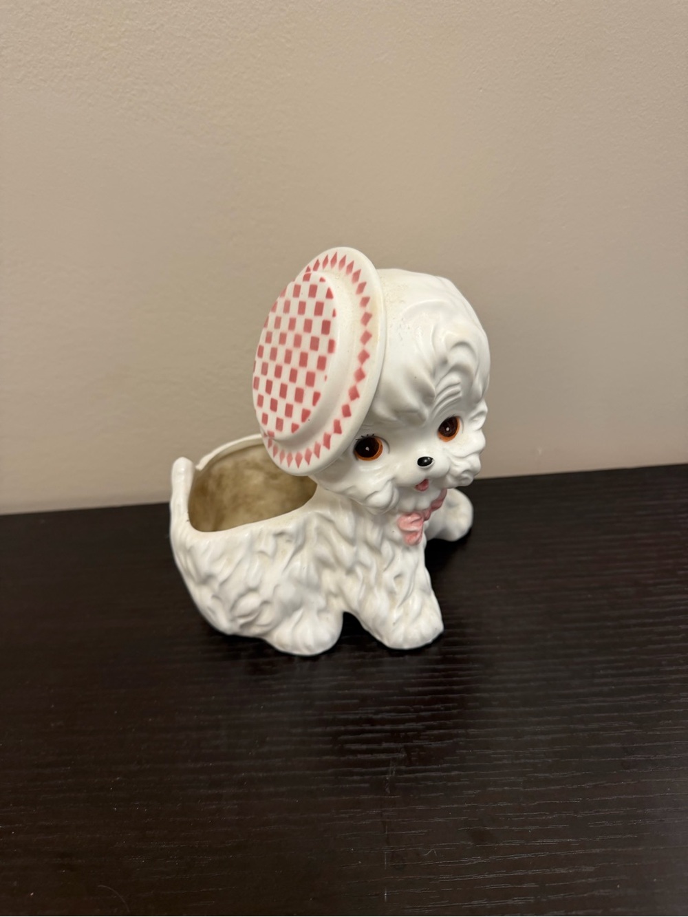 Vintage Relpo Samson Import Co. Maltese puppy planter